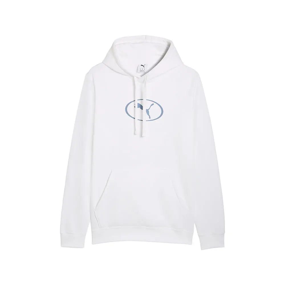 PUMA Mens Sport Heritage Fleece Hoodie Casual Outerwear Casual - White