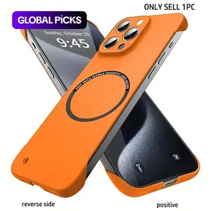 Luxury Ultra-Thin Frameless Magnetic Phone Case for iPhone 17/17 Air/16e/16 Plus/15/14/13/12/11 Pro Max, Matte Finish, Unisex Design