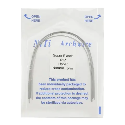 Super Elastic NITI Archwires 012 Upper Natural Form for Orthodontic Braces - Rectangular & Round Shapes - Comfortable & Effective for Lower & Upper Arches - Oral