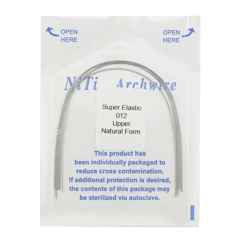 Super Elastic NITI Archwires 012 Upper Natural Form for Orthodontic Braces - Rectangular & Round Shapes - Comfortable & Effective for Lower & Upper Arches - Oral