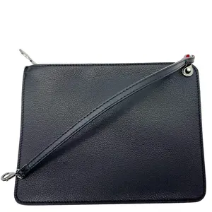 Pre-owned christian louboutin Leather Clutches & Wristlets Cabata Pouch Black