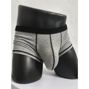 Large-bag personalized design men's underwear, sweat-absorbing, thin, breathable, U-convex four-corner men's underwear