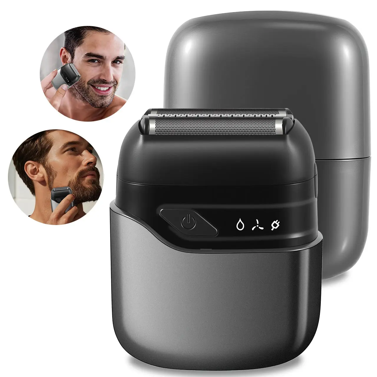 Portable Rechargeable Electric Razor, Cordless Portable Shaver, USB Charging, Water Washable, Three Blade Trimmer, Travel Shaver, Ideal Gift for Boyfriend, New Condition