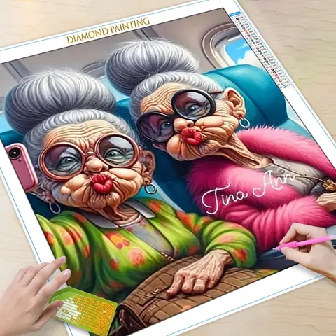 Cartoon Characters Pattern DIY Diamond Arts Colorful Painting Kit without Frame, DIY 5D Diamond Arts Colorful Painting Kit, Wall Art Decor for Home, Diamond Painting Kits