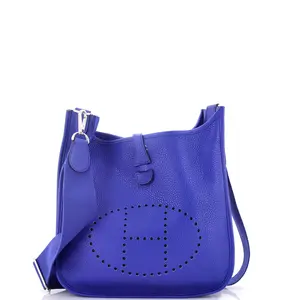 Pre-owned HERMÈS material Messenger Bags Hermes Evelyne Bag Gen III Clemence PM by Rebag
