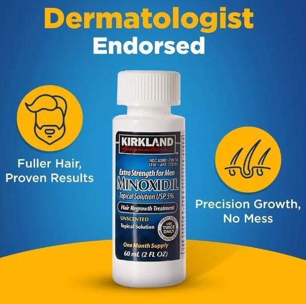 Kirkland's 6 Month Hair Growth Supply withDerma Roller 1PCS Kirkland's 6 Month Hair Growth Supply withDerma Roller 1PCS
