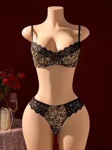 Sexy Sheer Push-Up Bra Set for Women, Soft Fabric, Adjustable Fit, Perfect Support for Romantic Nights or Special Occasions, Underwear sets