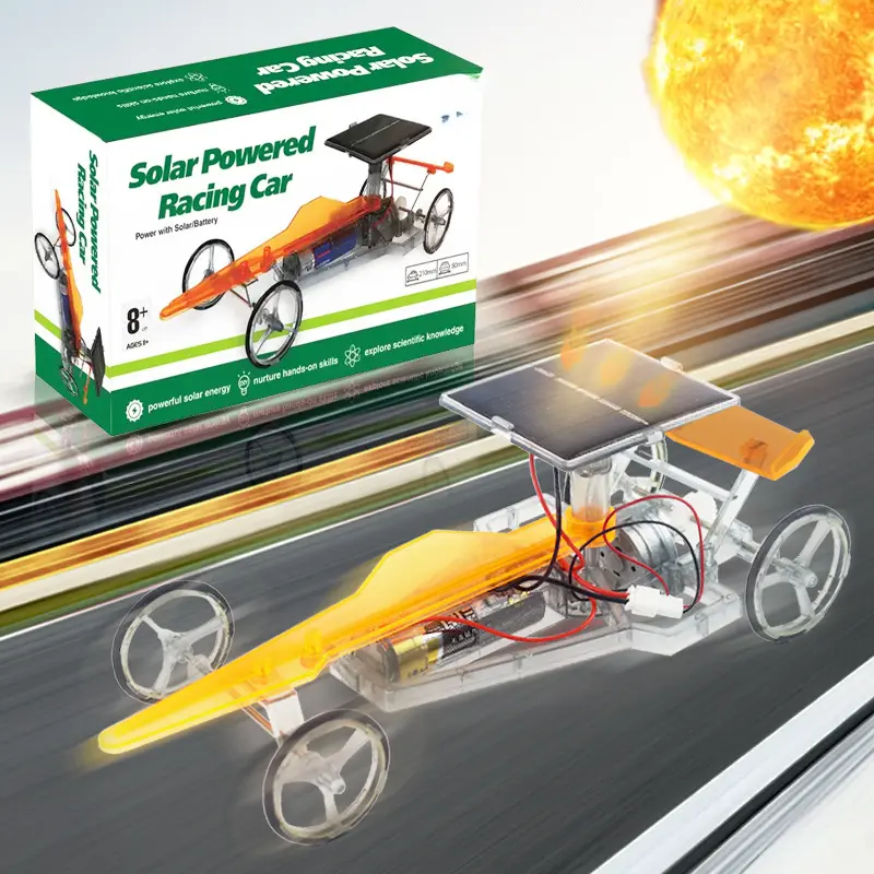 Solar science experiment toy model for children, small DIY technology project for elementary school. inflatable globe