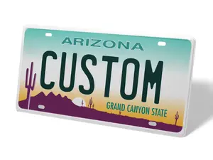 ARIZONA 12x6  Out Your text Personalized LicenseTag Durable Thickened Aluminum Rust Proof and UVResistantvehicle decor plate