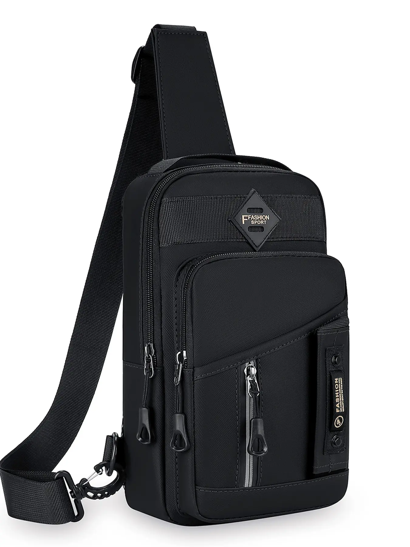 Men's Outdoor Casual Rhombic Check Chest Bag Large Capacity Multi Compartment Crossbody Bag Daily Street Wear Versatile Shoulder Bag For Travel Hiking Camping Dating Shopping Travel Essentials