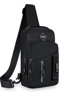 Men's Outdoor Casual Rhombic Check Chest Bag Large Capacity Multi Compartment Crossbody Bag Daily Street Wear Versatile Shoulder Bag For Travel Hiking Camping Dating Shopping Travel Essentials