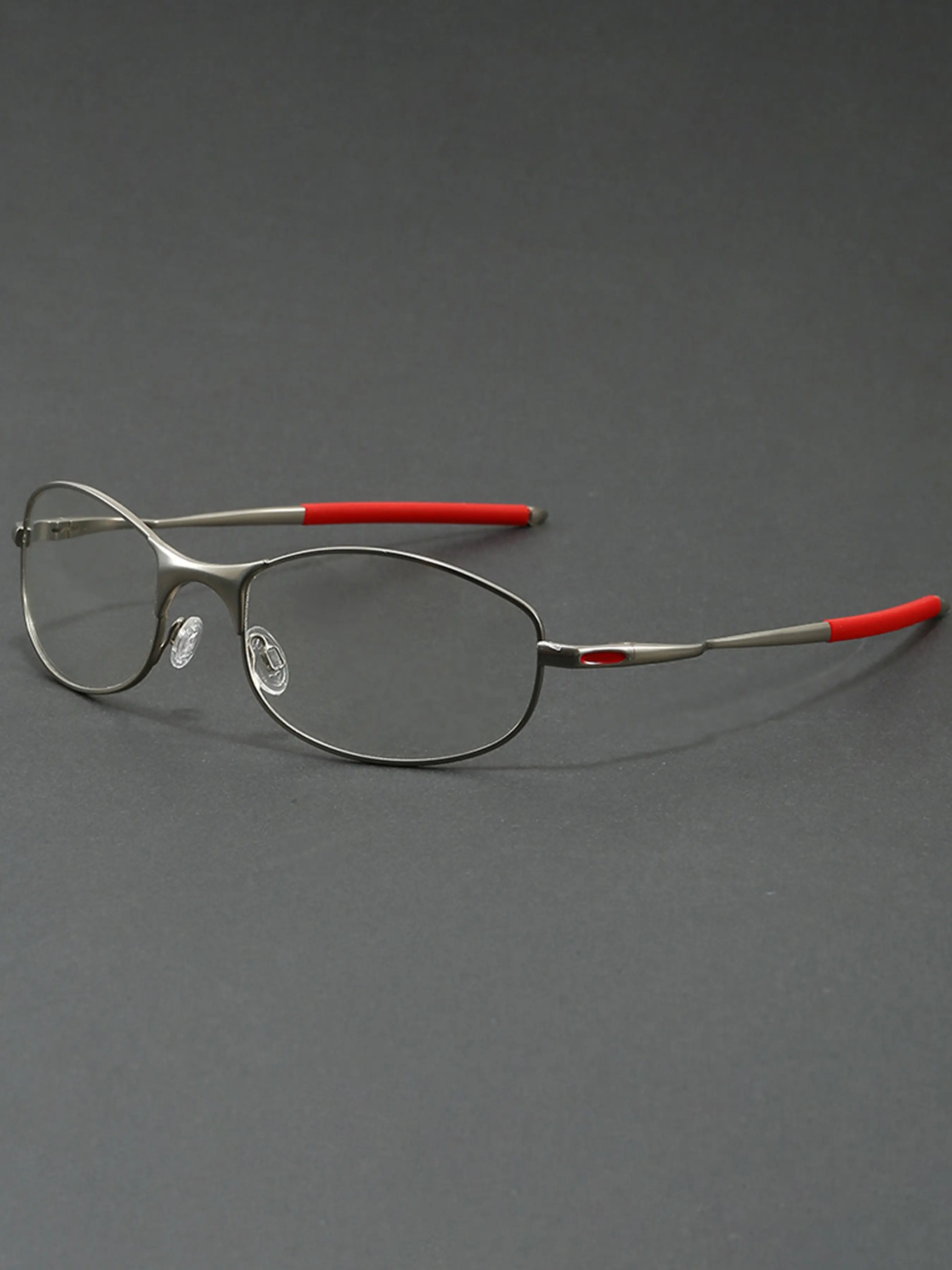 Oval Ultra Light Metal Frame Glasses Simple Sporty Design Vintage Y2K Style Personalized Casual Stylish Glasses Suitable for Both Men and Women Lightweight Frame Glasses