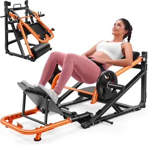 【TikTokShopBlackFriday】Hip Thrust Machine, 800LBS Glute Bridge Machine with Weight Holder, Band Peg, Adjustable Footboard, Heavy Duty Plate-Loaded Glute Machine Home Gym for Women Men