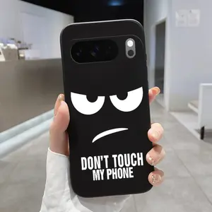 Rounded Edge Phone Case for Google Pixel 10 9 XL 8 7 Pro A Angry emoji design Pattern Drop Protection Shockproof Soft Liquid Silicone Smartphone Cover