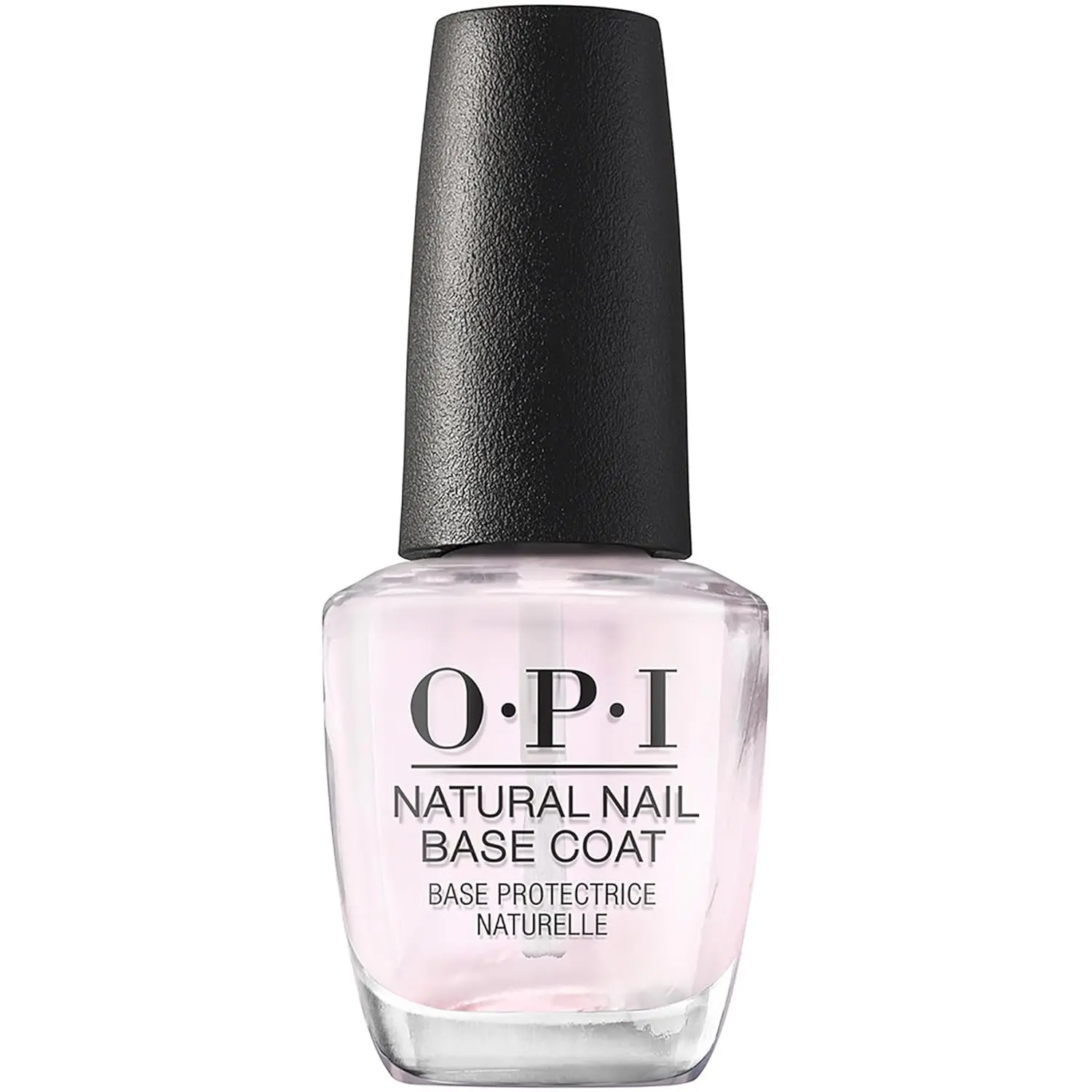 OPI Nail Lacquer Base Coat | Clear Nail Polish Base Coat |Chip Resistant, Protects Nails, Prevents Discoloration, Brush, Manicure