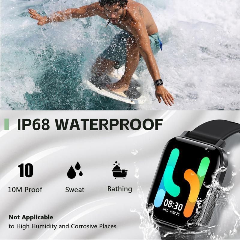 1.85"Large-screen Smartwatch,Compatible WithAndroid/iPhone, Featuring High-definition Voice Calls,Multiple Sports Modes, Suitable For Sleep Monitoring,Daily Wear,With A Variety Of Interfaces ToChoose From.Back-to-school gifts,valentines gift for boyfriend