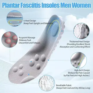 4D Cushion Insoles – 4D Air Cloud Tech Insoles – ultra-soft, superior comfort foot inserts; 4D athletic shoe insoles; acupressure massage insoles for all-day foot support; footwear foam
