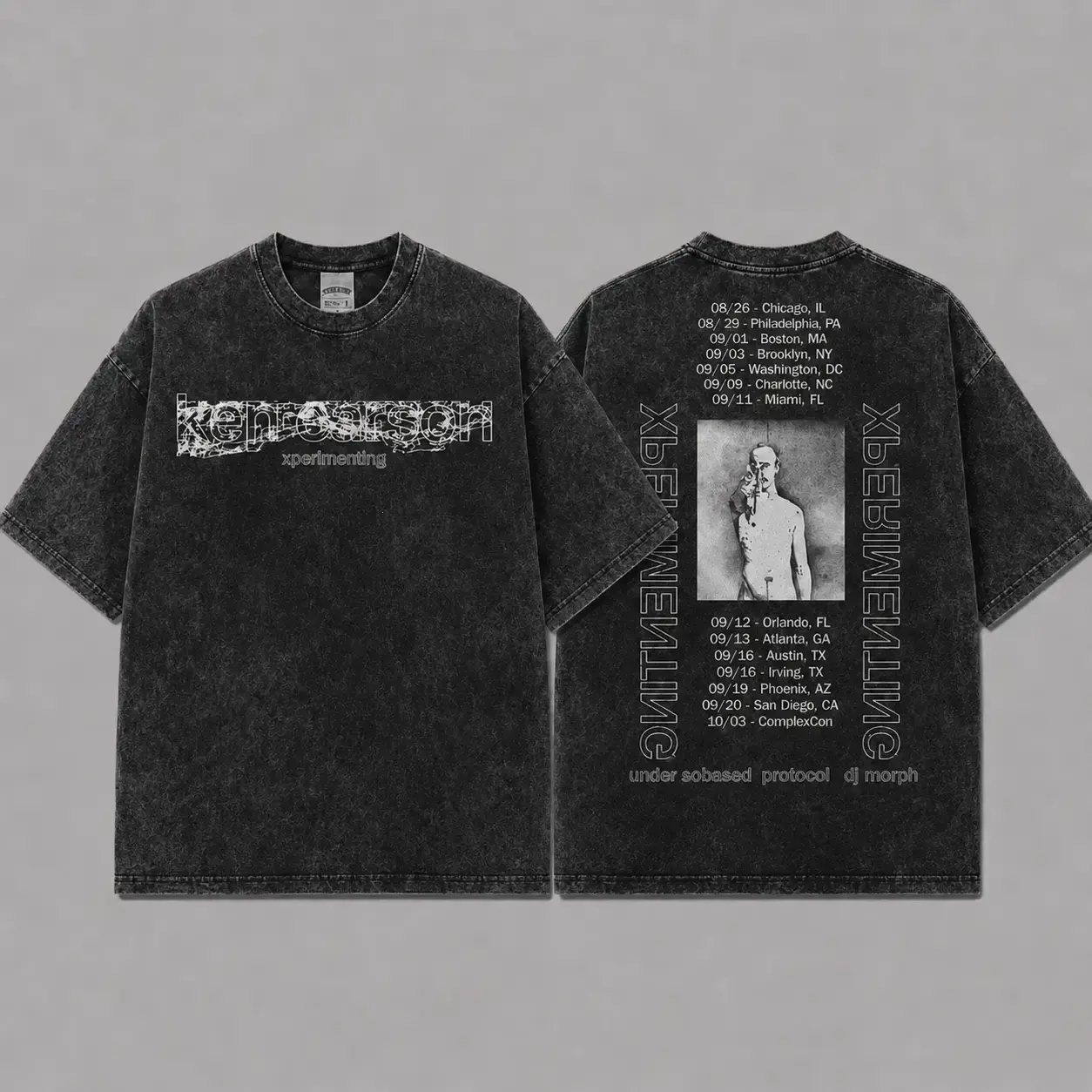 Ken Carson Experimenting Tour 2026 Acid Washed Unisex Oversized Premium Cotton T-Shirt, The Goomba T-Shirt , Vintage Music Merch T-Shirt, Music Rap Style Style, New Album Gift For Fans