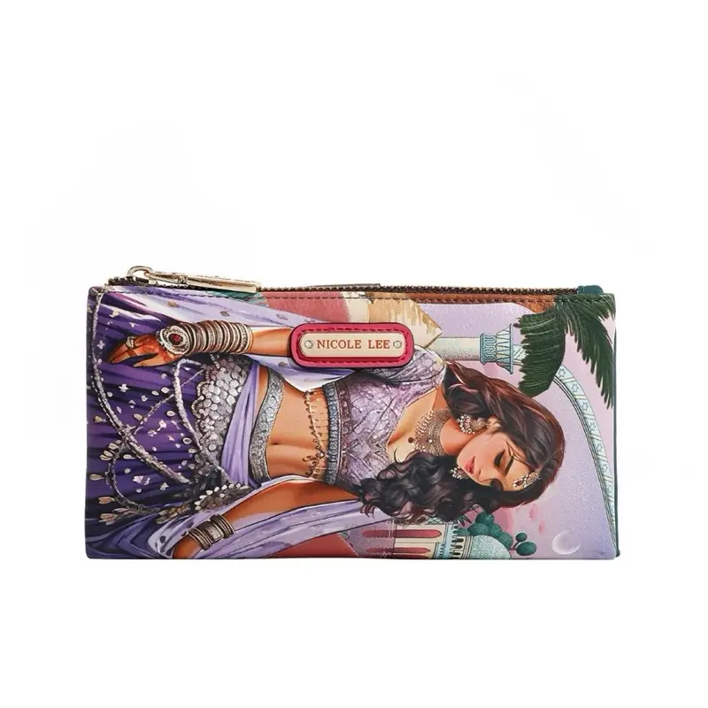 Women's AMANDA Cute Elegant Casual Leather Bifold Wallet, 2-Piece Compact Design with 2 Compartments for Easy Card & Cash Access, Everyday Use