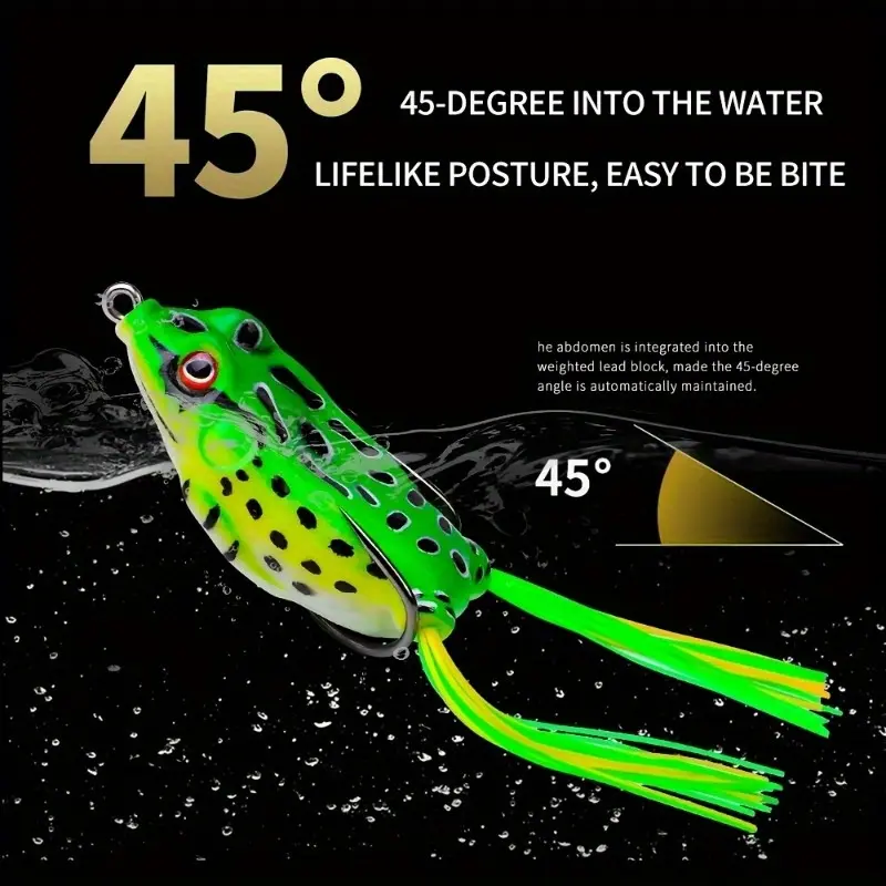 12pcs Bionic Frog Lure, Topwater Lure, Top Water Lures, Artificial Soft Bait, Sport Fishing Accessory