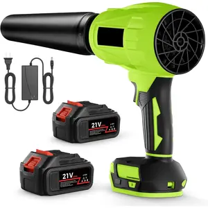 Leaf Blower Cordless, 600000 RPM Handheld Leaf Blower with 2x4.0Ah  and Charger,  Power Blower with Extended Nozzle, Portable Lightweight Mini Blower for Lawn Care, Garage,  Drying