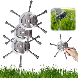6 Inch Cordless Lithium Battery Grass Trimmer Weed Eater Compatible with 3/6 Blade Steel Wire Cutter Disc for Garden Lawn Mowing Universal Brush Rope M18 Replacement Pack