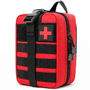 397PCS Emergency First Aid Kit with Sturdy 600D Nylon Tactical Medical Pouch, Rip-Away EMT Medical Bag for Car Home Travel Camping Hiking Outdoor Survival