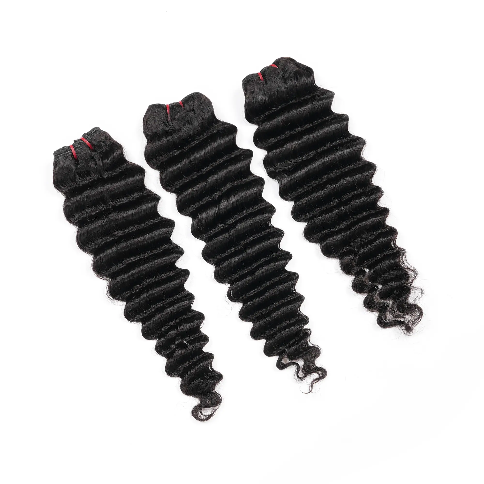 Deep Wave Bundles 3PCS Human Hair Bundles Sew In Quick Weaves Bundles Human Hair 100Gram Per Bundle