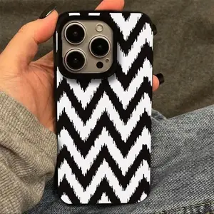 Phone Case, Chevron Pattern Phone Protective Cover, Phone Accessory Compatible with iPhone Series, Casing