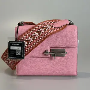 Pre-owned HERMÈS Mysore Shoulder Bag Verrou Chaine Mini Rose Confetti Silver Clasp 76966874