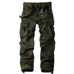 AKARMY Men's Casual Cargo Pants Military Army Camo Pants Combat Work Pants with 8 Pockets 3357-F micai (No Belt) Camouflage Apparel