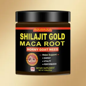 ROLI&ROLA Shilajit  Maca Horny Goat Weed Gummies - 90 Count for 1 Month Supply - Black Cocoa Flavor, Energy Vitality Performance Support, Dietary Supplement For man