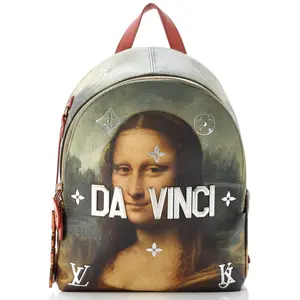 Pre-owned Louis Vuitton Canvas Coated Backpacks Palm Springs Backpack Limited Edition Jeff Koons Da Vinci Print Canvas PM by Rebag