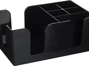 BC-6 Bar Caddy with 6 Compartments,Black,Medium
