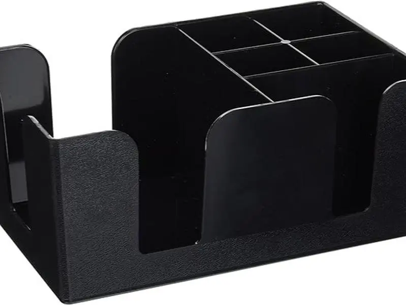 BC-6 Bar Caddy with 6 Compartments,Black,Medium