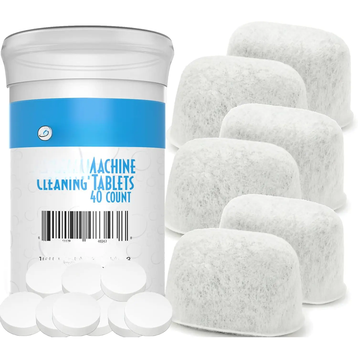 - Designed For Breville Cleaning Kit - 40 Cleaning Tablets and 6 Water Filters for Breville Espresso Machines - 2g Espresso Machine Tablets