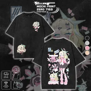 Sunna Angels of Delusion Graphic T-shirt Zenless Zone Zero ZZZ Game Crewneck Sweatshirt Hoodie Tank Top Streetwear 100% Cotton Oversized Gacha Game Fan Gift Heavyweight Aesthetic Washed Print Unisex Top