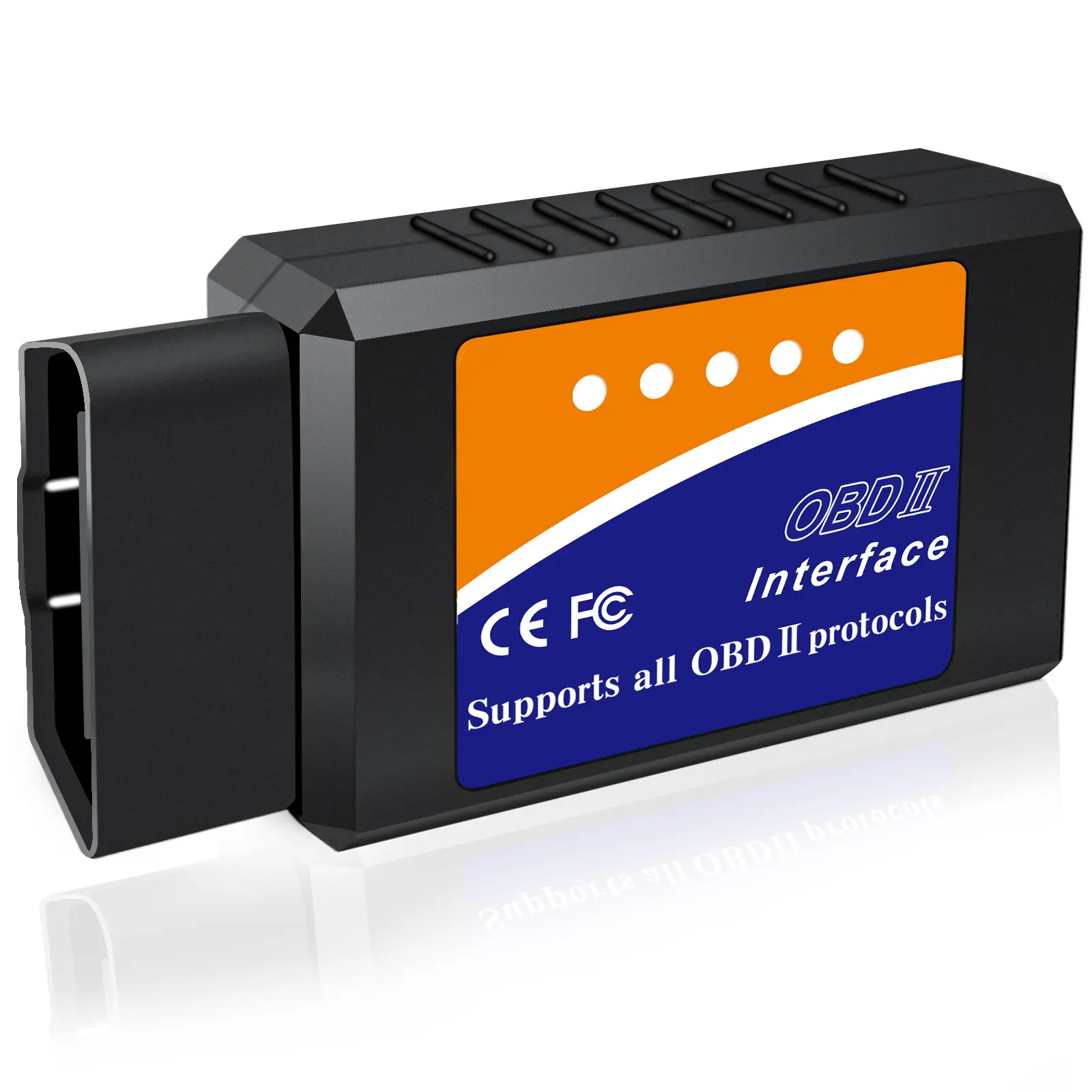OBD2 Bluetooth Scanner for iPhone iOS Android Windows Car Code Reader Enhanced Auto Diagnostic Scan Tool Odb2 OBDII Adapter Check Engine Light Live Data Reset Vehicle Performance Test Exclusive APP