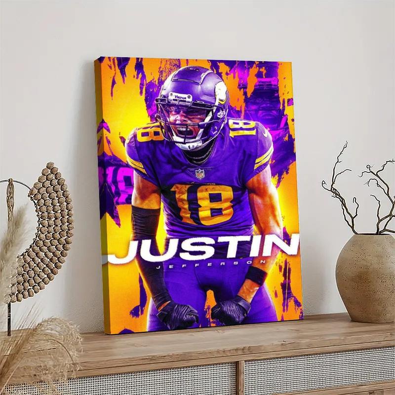 Justin JeffersonRetro Poster Aesthetic Print Wall Decor Neutral and Minimalist Design Piece to Elevate Your Home Office Dorm Or Any Blank Wall