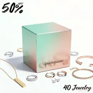 Stylish Accessory Set, Mysterious Box, Including Necklaces, Rings, Bracelets and Wristbands. Christmas Gift