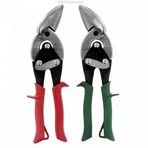 6510c Right and Left Angled Tin Cutting Aviation Snips Set with Forged Blade and Kush'n-Power Comfort GripsXXAllDayGoods7