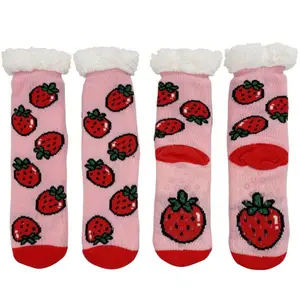 Cozy Moments Strawberry Sherpa Socks