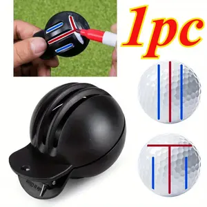 Golf Ball Marker, Alignment Tool, Three-Line and T-Shape Template, Putter Aid, Men's Golf Accessories, Gift for Golf Enthusiasts, Training Equipment