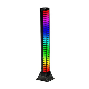 3D RGB Car Atmosphere Light – USB Rechargeable Music Sync LED Rhythm Lamp, Color Changing Sound Reactive Light for Car Interior, Bedroom & Gaming Room Decor