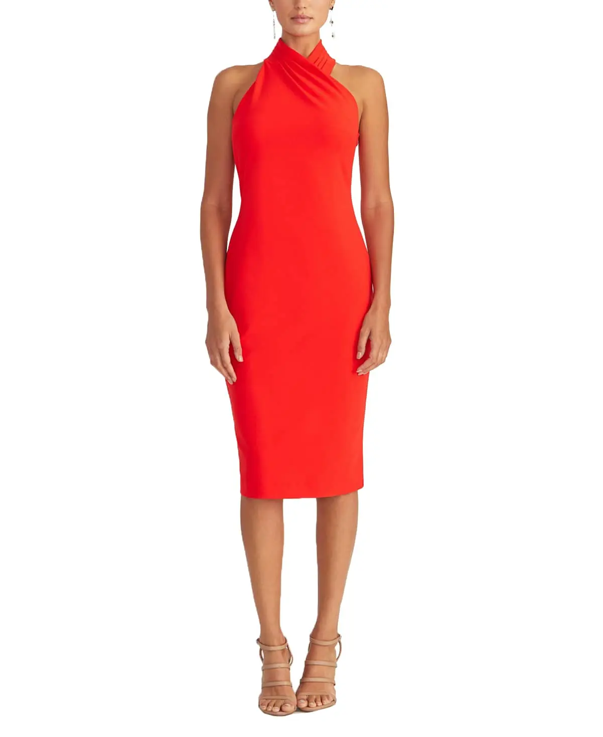RACHEL Rachel Roy Women's Red Halter Sheath Dress - TikTok Shop