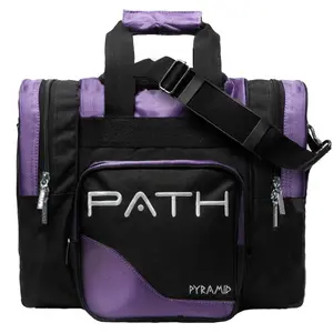 Pyramid Path Pro Deluxe Single Tote Bowling Bag (Black/Purple)