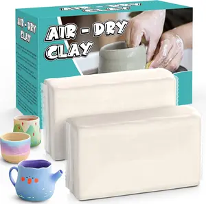 Air Dry Clay, Natural White Modeling Clay for Kids, Premium Pottery Wheel Clay for Arts and Crafts Supplies, 2.2Ibs Sculpting Material for School Classrooms, Adults Kids Toys Gifts for Christmas