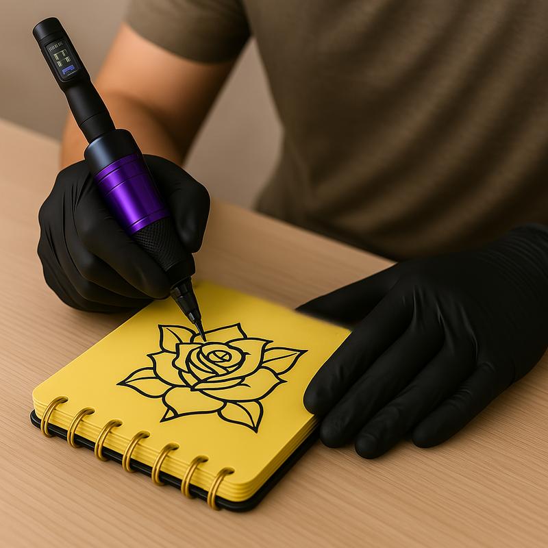 D5 Tattoo Practice Flipbook – 7 Sheets of 3MM Silicone Skin, Create Your Own Tattoo Training Journal, Portable & Reusable for DIY Tattoo Artists, All Skin Types, Premium Material, original tattoo practice book