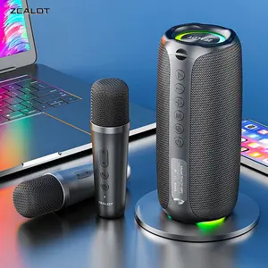 Zealot Mp2 20w Portable Outdoor Speaker with Dual Microphones, Long Battery Life 3600mah, Wireless Stereo Sound, Ideal for Camping and Karaoke