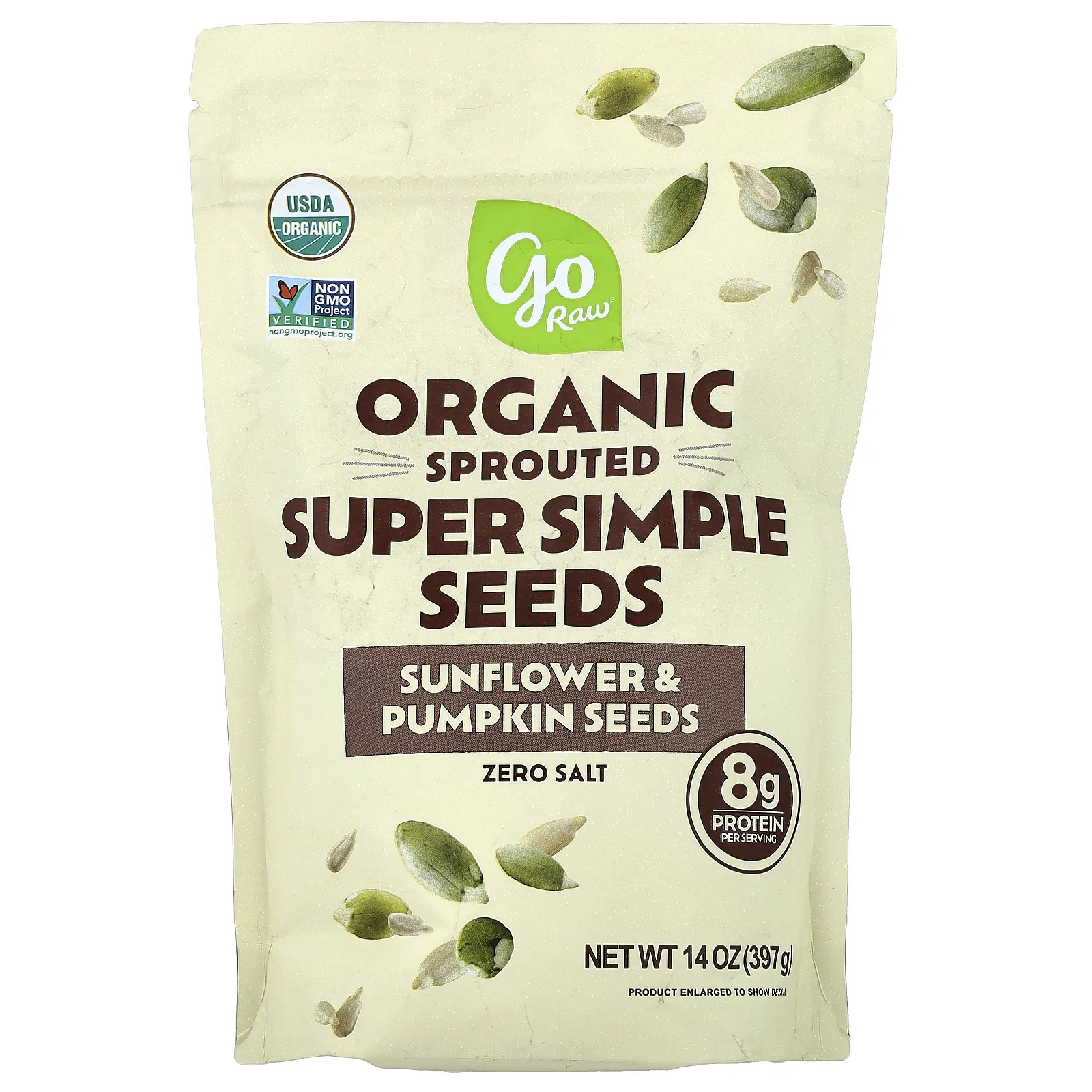 Go Raw Organic Sprouted Super Simple Seeds, Sunflower & Pumpkin Seeds, 14 oz (397 g)